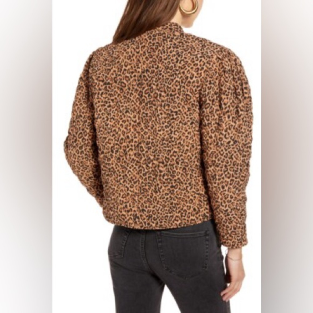 Leopard Quilted Print Women's Jacket - Picture 2 of 10